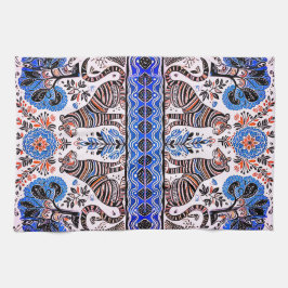 einfaches madhubanisches Gemälde Geschirrtuch