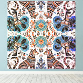 einfaches madhubanisches Gemälde Leinwanddruck (Insitu (Holzboden))