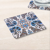 einfaches madhubanisches Gemälde Rechteckiger Pappuntersetzer (angewinkelt)