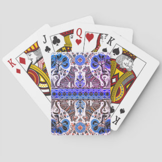 einfaches madhubanisches Gemälde Spielkarten