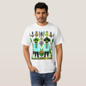einfaches madhubanisches Gemälde T-Shirt (Vorne ganz)