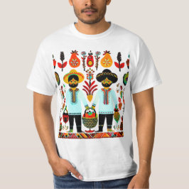 einfaches madhubanisches Gemälde T-Shirt