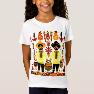 einfaches madhubanisches Gemälde T-Shirt