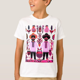 einfaches madhubanisches Gemälde T-Shirt