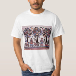 einfaches madhubanisches Gemälde T-Shirt