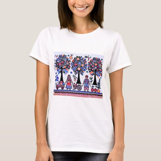 einfaches madhubanisches Gemälde T-Shirt (Vorderseite)