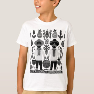 einfaches madhubanisches Gemälde T-Shirt