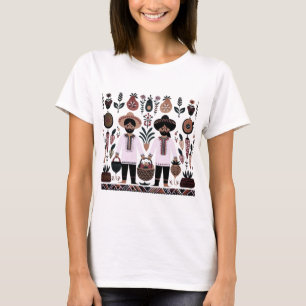 einfaches madhubanisches Gemälde T-Shirt
