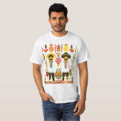 einfaches madhubanisches Gemälde T-Shirt (Vorne ganz)