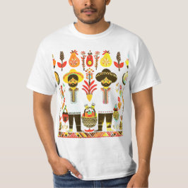 einfaches madhubanisches Gemälde T-Shirt