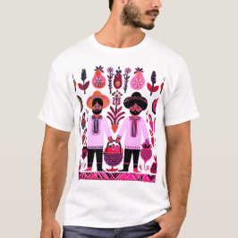 einfaches madhubanisches Gemälde T-Shirt