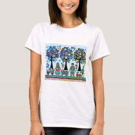 einfaches madhubanisches Gemälde T-Shirt