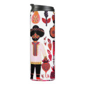 einfaches madhubanisches Gemälde Thermosbecher (Nach rechts gedreht)