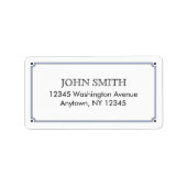 Einfaches Mailing-Label mit blauer Grenze Adressaufkleber (Vorne)