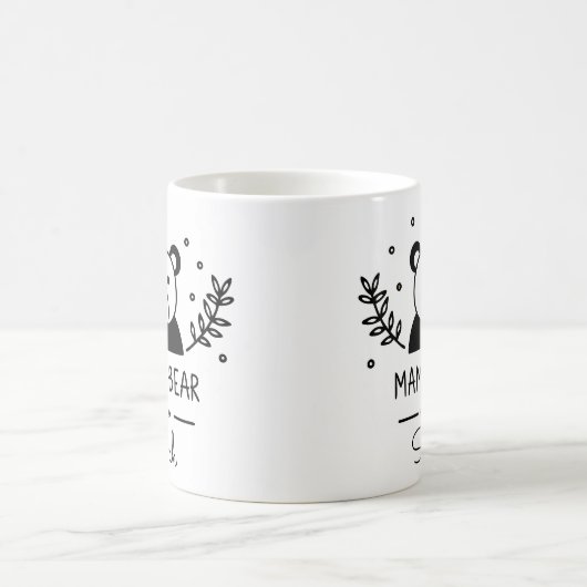 Einfaches Mama Bär Elegante Mama Personalisiert Kaffeetasse (Mittel)