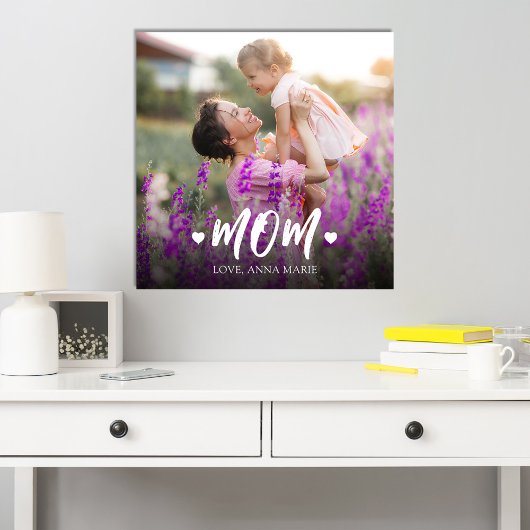 Einfaches Mama Herz Personalisiert Fotodruck