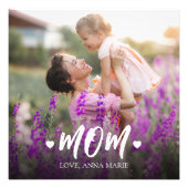 Einfaches Mama Herz Personalisiert Fotodruck (Vorne)