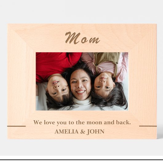Einfaches Mama-Zitat für benutzerdefinierte Holzbi Geätzte Rahmen