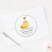 Einfaches Mango-Infusionshonig-Label Runder Aufkleber (Umschlag)