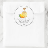 Einfaches Mango-Infusionshonig-Label Runder Aufkleber (Tasche)