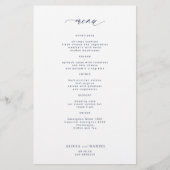 Einfaches Marineservice und weiße Hochzeitsmenü Flyer (Vorne)