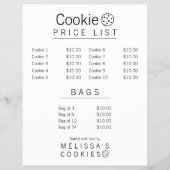 Einfaches Markenfertiges Bäckerei-Menü Flyer (Vorne)