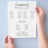 Einfaches Markenfertiges Bäckerei-Menü Flyer (Hand)