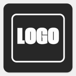 Einfaches Marketing-Logo für Unternehmen Quadratischer Aufkleber