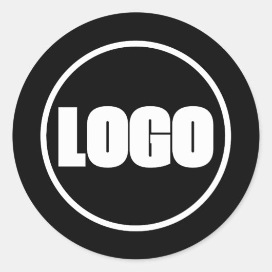 Einfaches Marketing-Logo für Unternehmen Runder Aufkleber (Vorderseite)