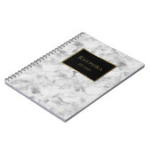 Einfaches Marmor Watercolor Name Notebook Notizblock (Linke Seite)