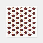 Einfaches Maroon Graduation Cap Pattern Serviette (Vorderseite)