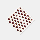 Einfaches Maroon Graduation Cap Pattern Serviette (Ecke)