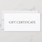 Einfaches Massage-Therapeut-Geschenkgutschein (Vorderseite)