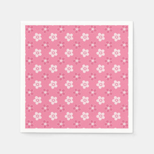 einfaches, massives rosa Muster, kleiner Fluss Serviette