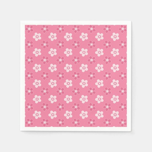 einfaches, massives rosa Muster, kleiner Fluss Serviette (Vorderseite)