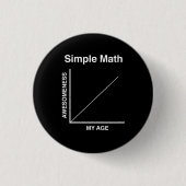 Einfaches Mathe Button (Vorderseite)