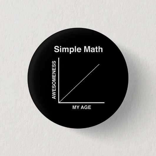 Einfaches Mathe Button (Vorderseite)