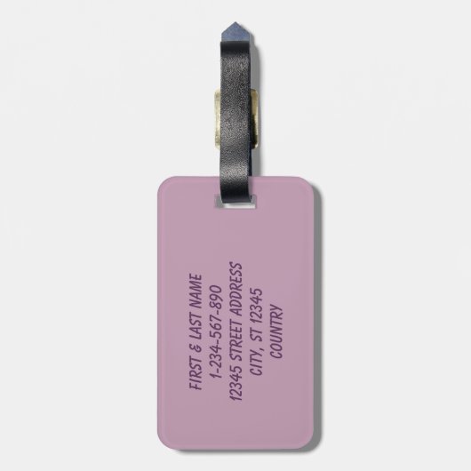 Einfaches Maul-Nebel Gepäckanhänger (Rückseite vertikal)