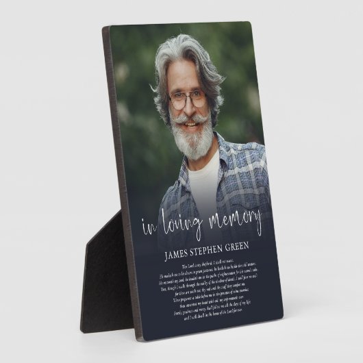 Einfaches Memorial-Foto zum Thema Erinnerung Fotoplatte (Seite)