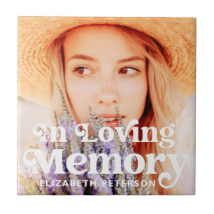 Einfaches Memorial für benutzerdefiniertes Foto i Fliese