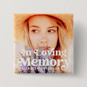 Einfaches Memorial für benutzerdefiniertes Foto in Button (Vorderseite)