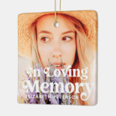 Einfaches Memorial für benutzerdefiniertes Foto in Keramikornament (Links)
