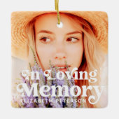 Einfaches Memorial für benutzerdefiniertes Foto in Keramikornament (Vorderseite)
