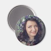 Einfaches Memorial für benutzerdefiniertes Foto in Magnet (Vorderseite/Rückseite)