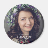 Einfaches Memorial für benutzerdefiniertes Foto in Magnet (Vorne)