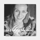 Einfaches Memorial für benutzerdefiniertes Foto in Magnet (Vorne)