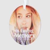 Einfaches Memorial für benutzerdefiniertes Foto in Ornament (Vorderseite)