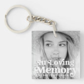 Einfaches Memorial für benutzerdefiniertes Foto in Schlüsselanhänger (Vorderseite)