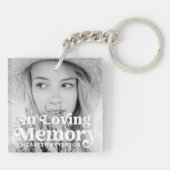 Einfaches Memorial für benutzerdefiniertes Foto in Schlüsselanhänger (Rückseite)