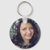 Einfaches Memorial für benutzerdefiniertes Foto in Schlüsselanhänger (Vorderseite)